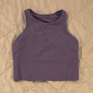 Purple Sleeveless Crop Top